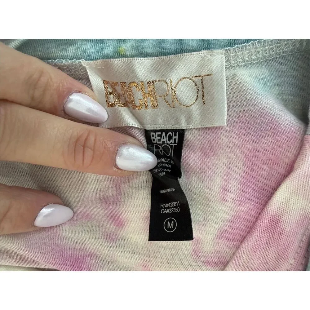 BEACH RIOT PASTEL TIE DYE MARLEY CROP TOP - Picture 4 of 6